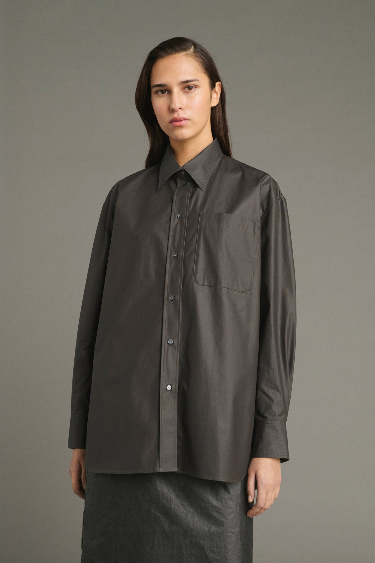 Hemd Carlotta – Dunkelbraun – Baumwolle – Damen vue 3