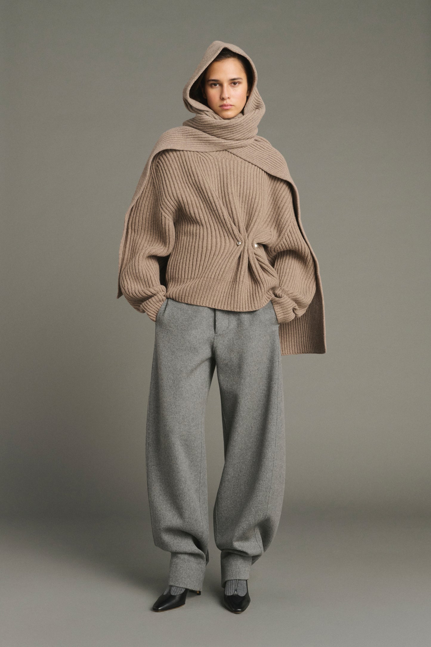 Pullover Flamand – Beige Chiné – Merinowolle – Damen