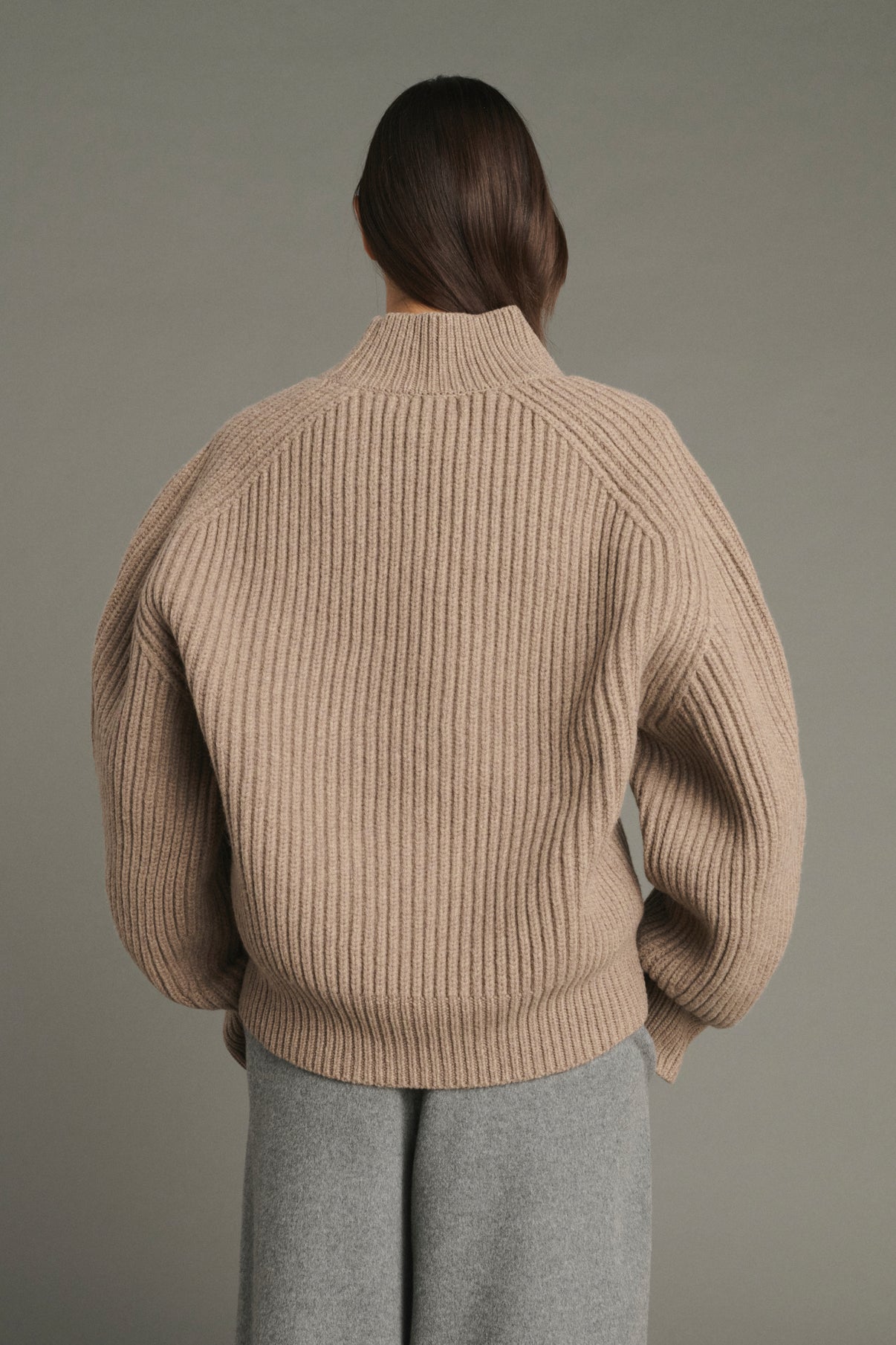 Pullover Flamand – Beige Chiné – Merinowolle – Damen vue 2