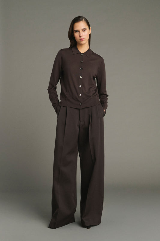 Pantalon Laumiere - Ébène - Laine - Femme