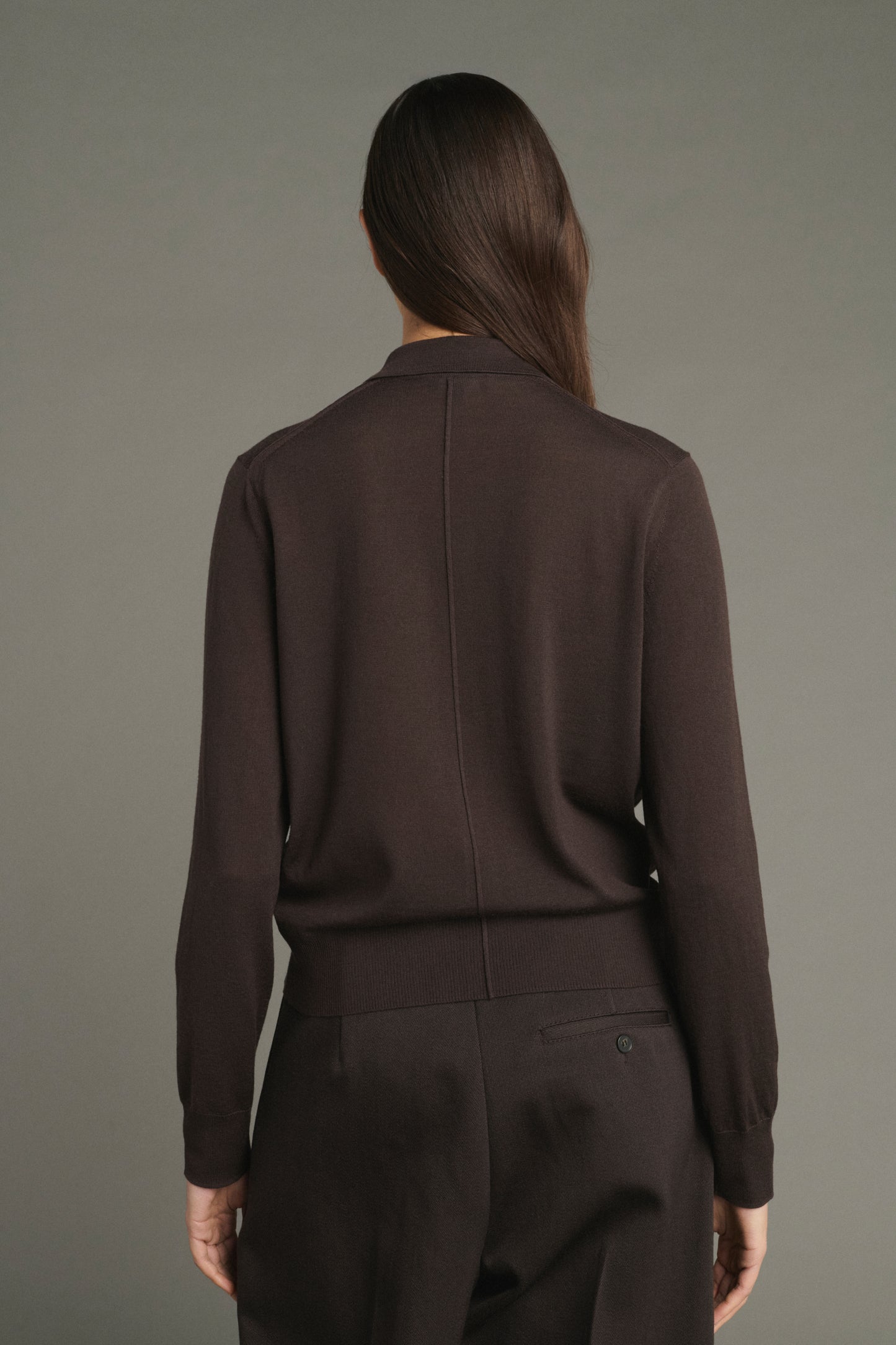 Cardigan Hailey - Chocolat - Laine Mérinos - Femme