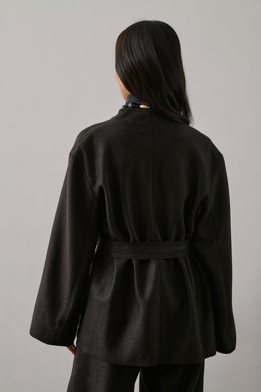 Veste Balme - Vert Ébène - Laine - Femme