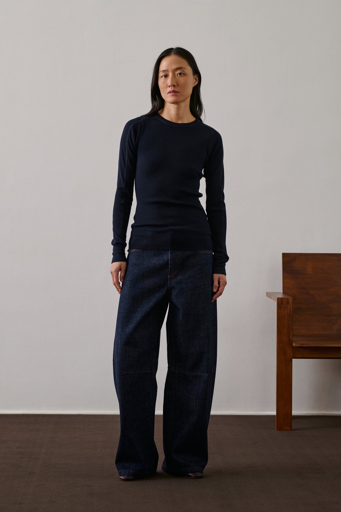 Tee-Shirt Gustave - Deep Navy - Laine - Femme