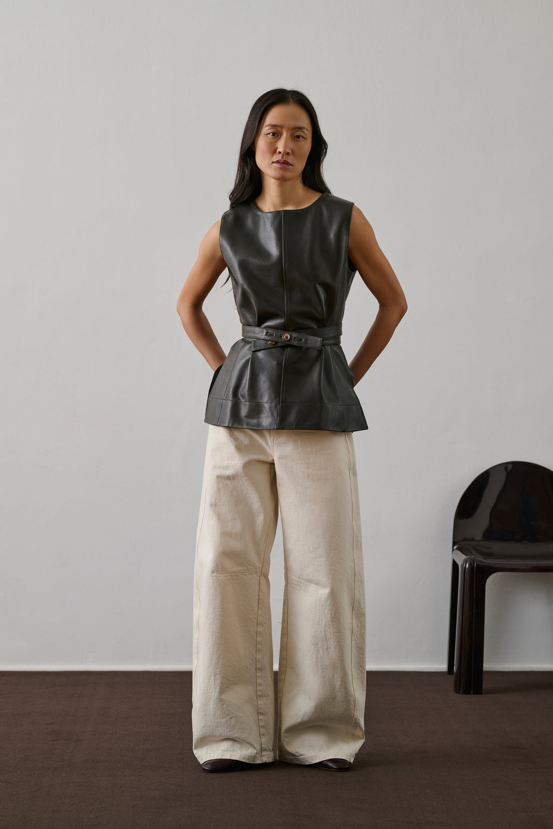 Top Chance - Marron Foncé - Cuir - Femme