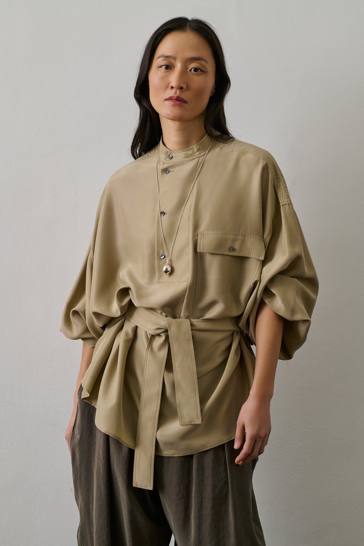 Chemise Glasgow - Beige - Soie - Femme vue 1