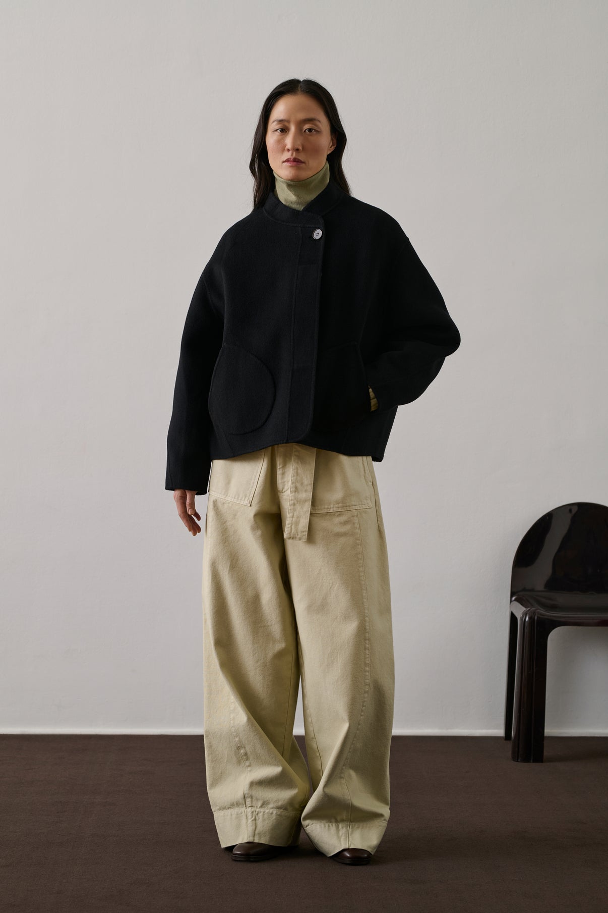 Manteau Windsor - Noir - Laine - Femme vue 1