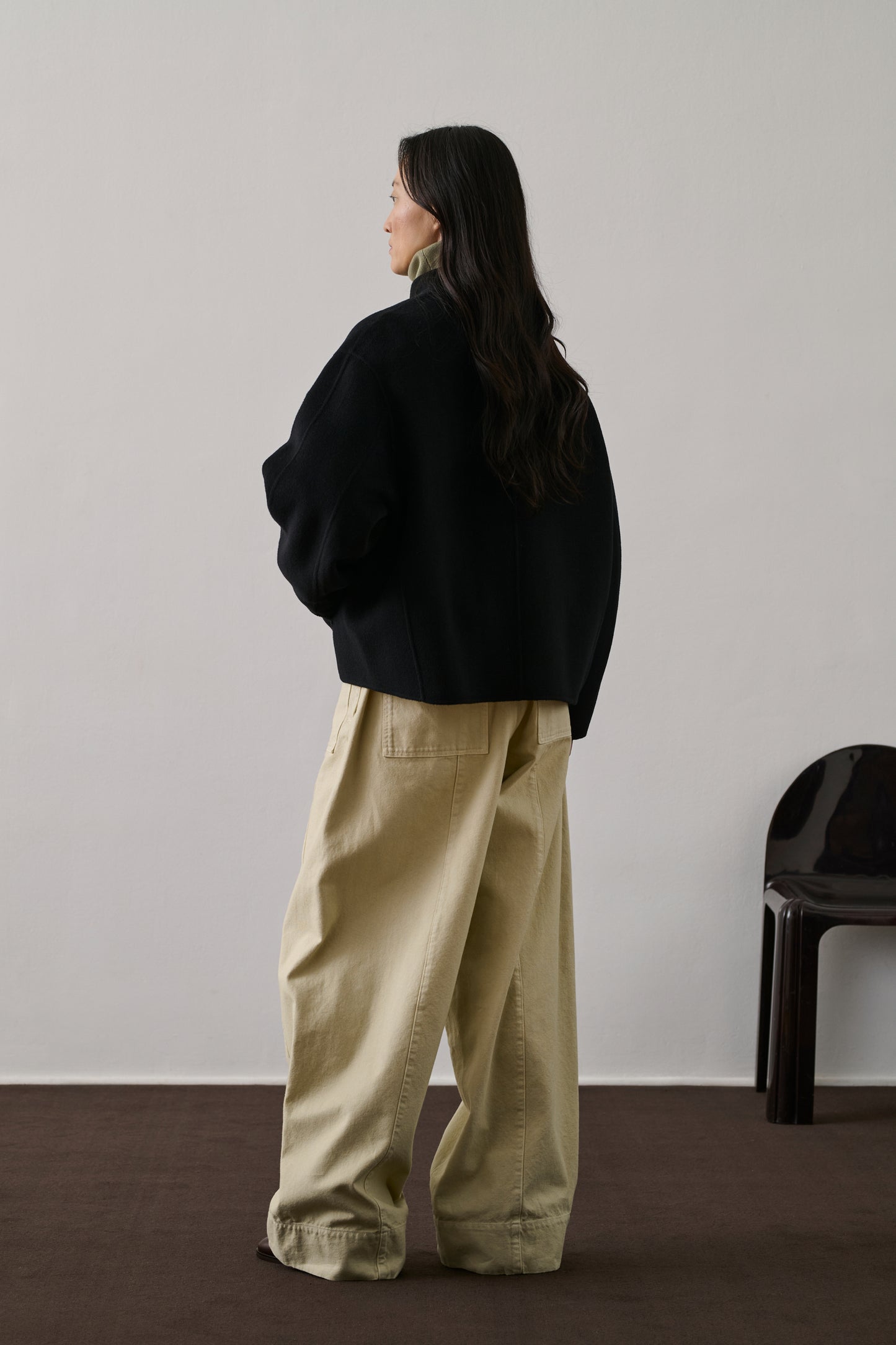 Manteau Windsor - Noir - Laine - Femme