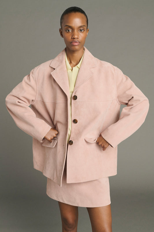 Jacke Lorenzo - Altrosa - Leder - Damen