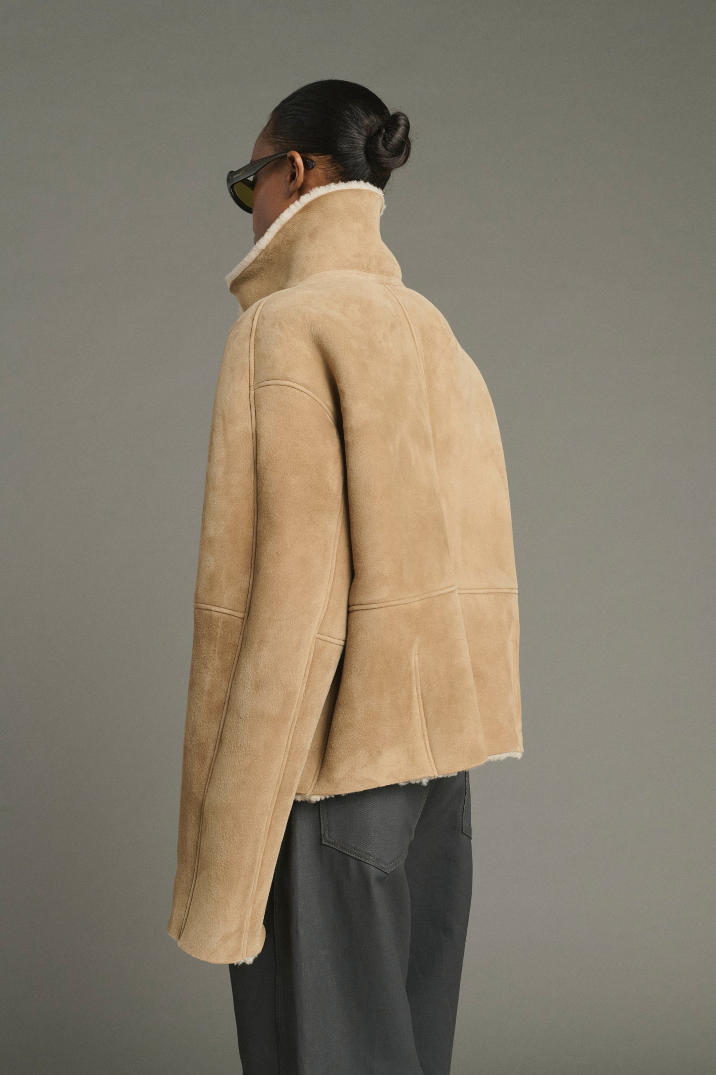 Mantel Kleber - Beige - Leder - Damen