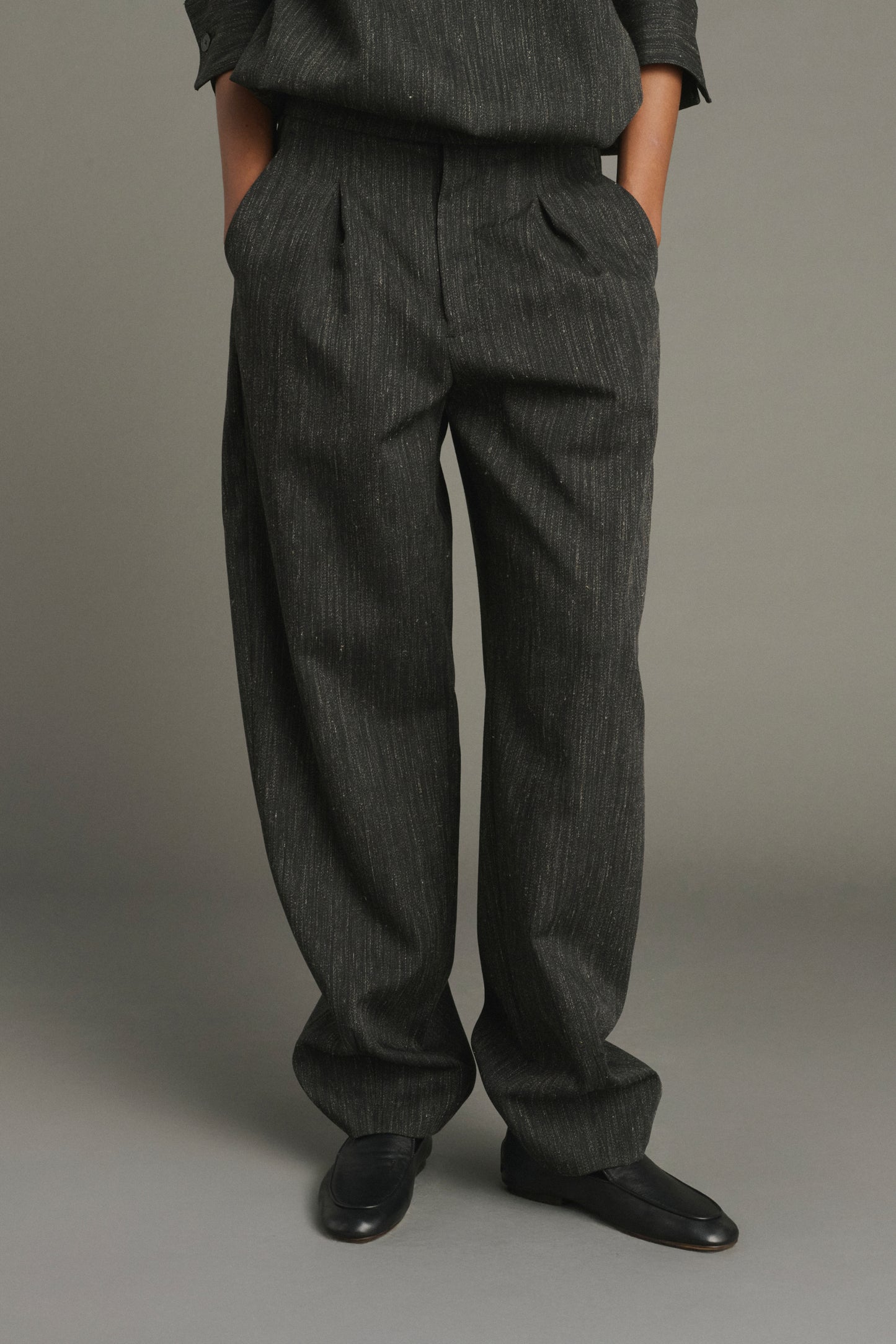 Pantalon Baptiste - Gris Anthracite - Laine - Femme