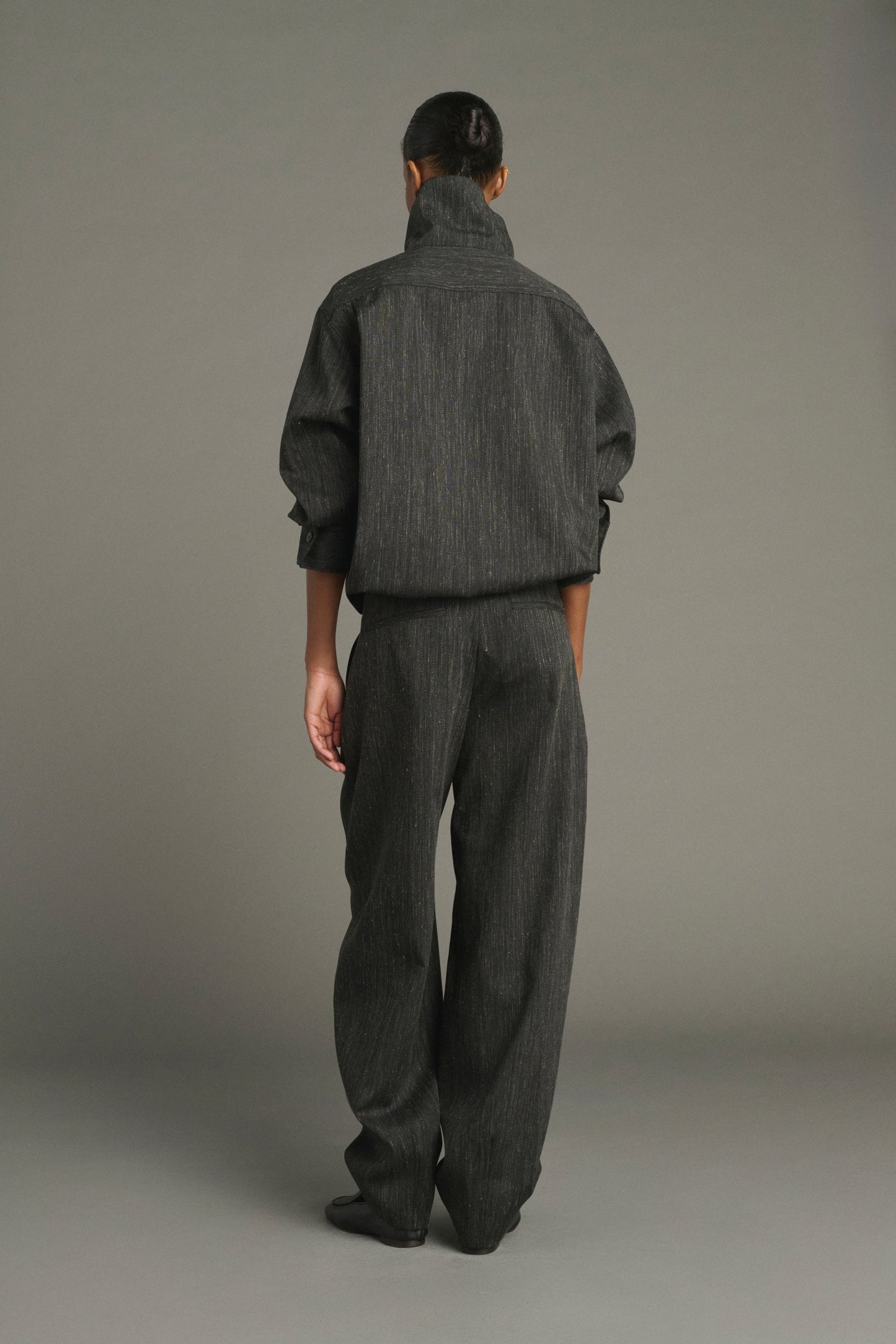 Pantalon Baptiste - Gris Anthracite - Laine - Femme