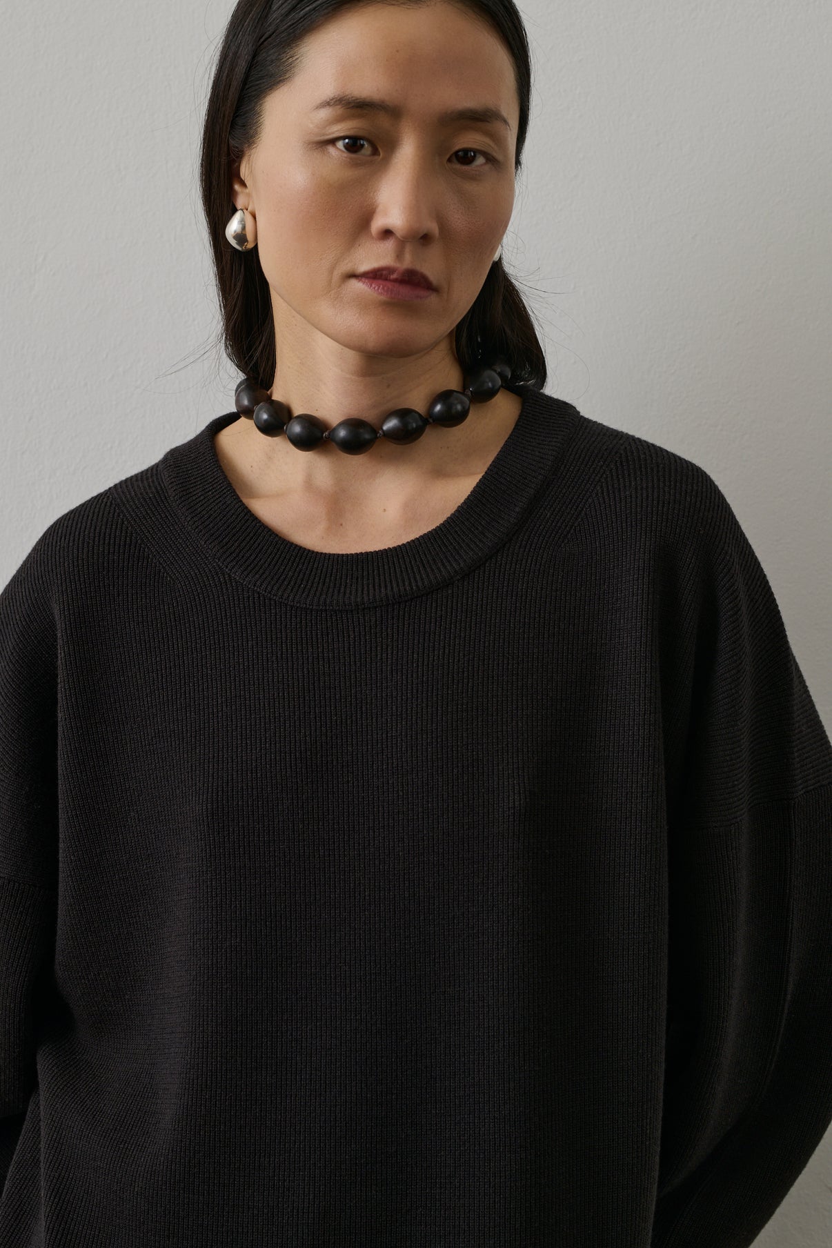 Robe Falaise - Chocolat - Laine - Femme vue 3