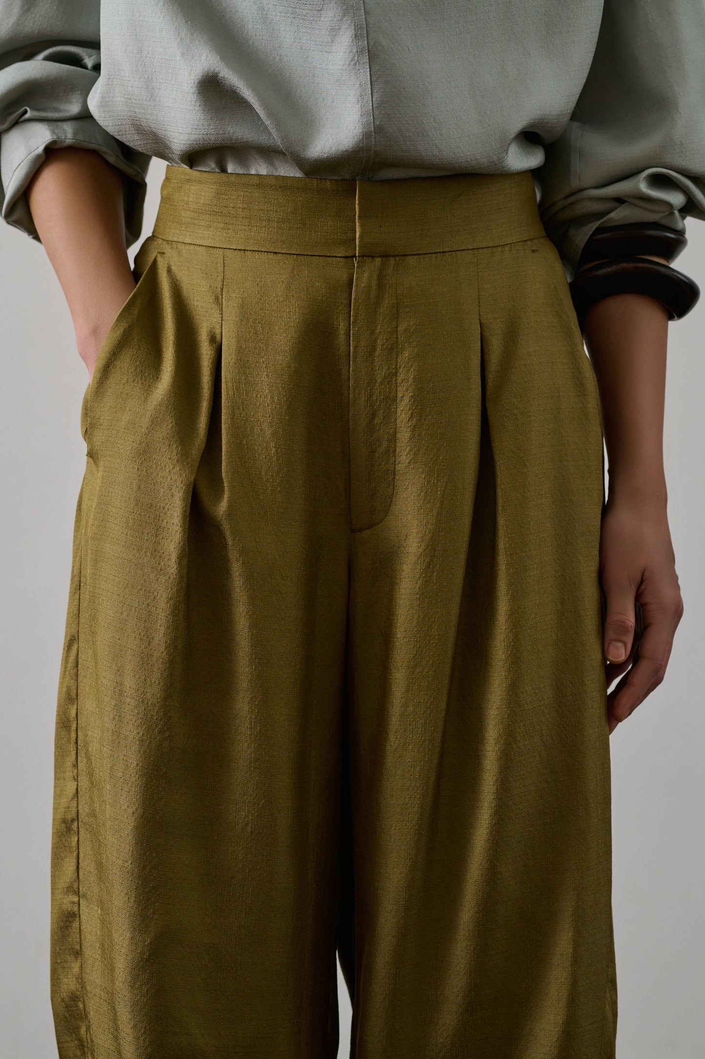 Pantalon Baptiste - Sable - Soie - Femme