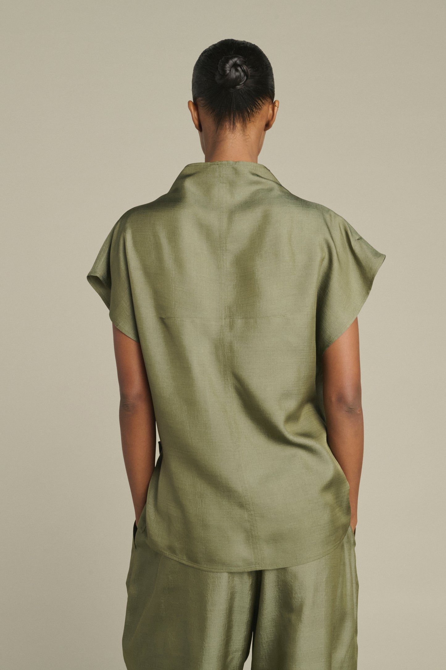 Blouse Kora - Vert De Gris - Soie - Femme