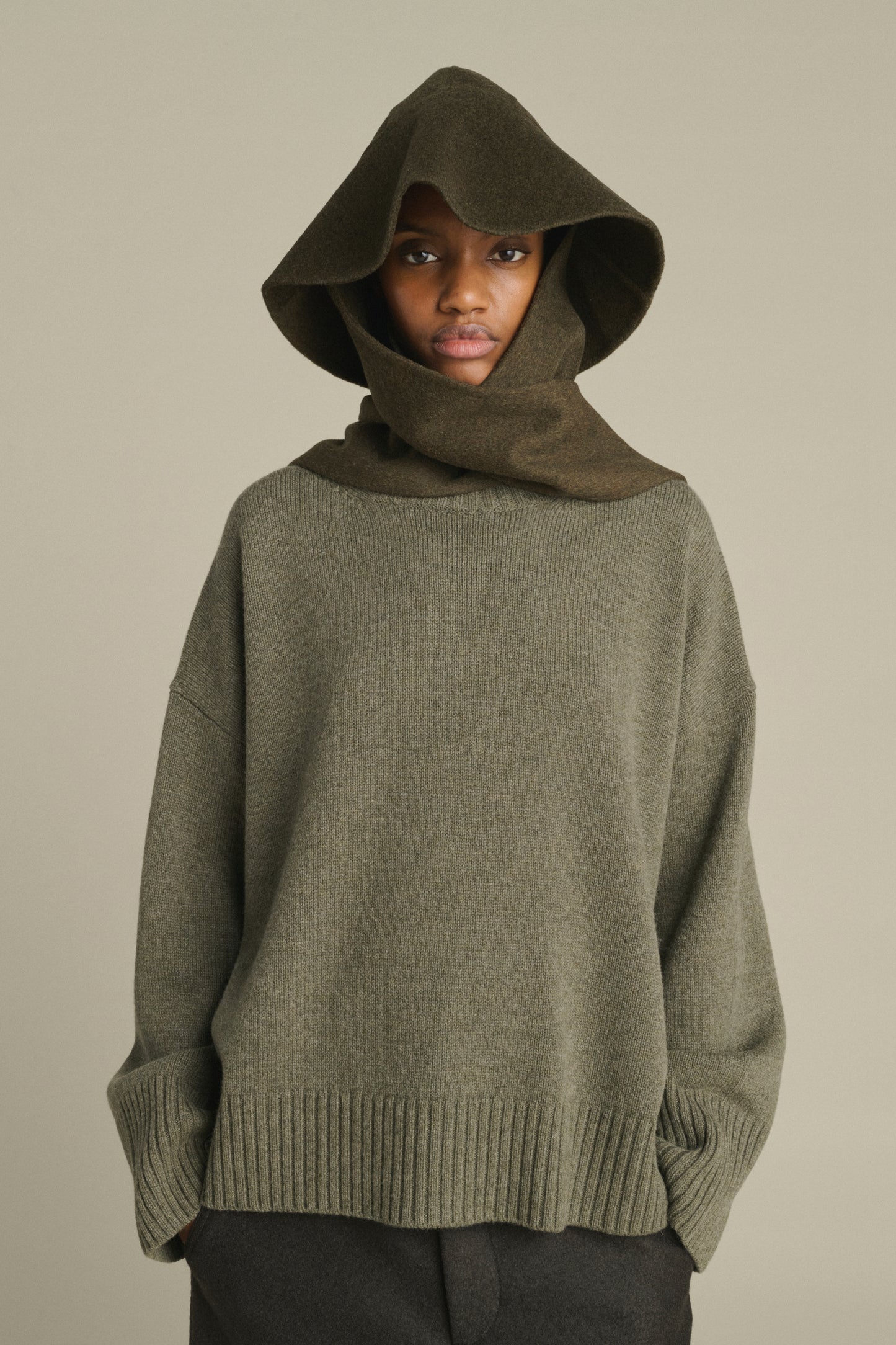 Hut Faron – Khaki Meliert – Wolle – Damen