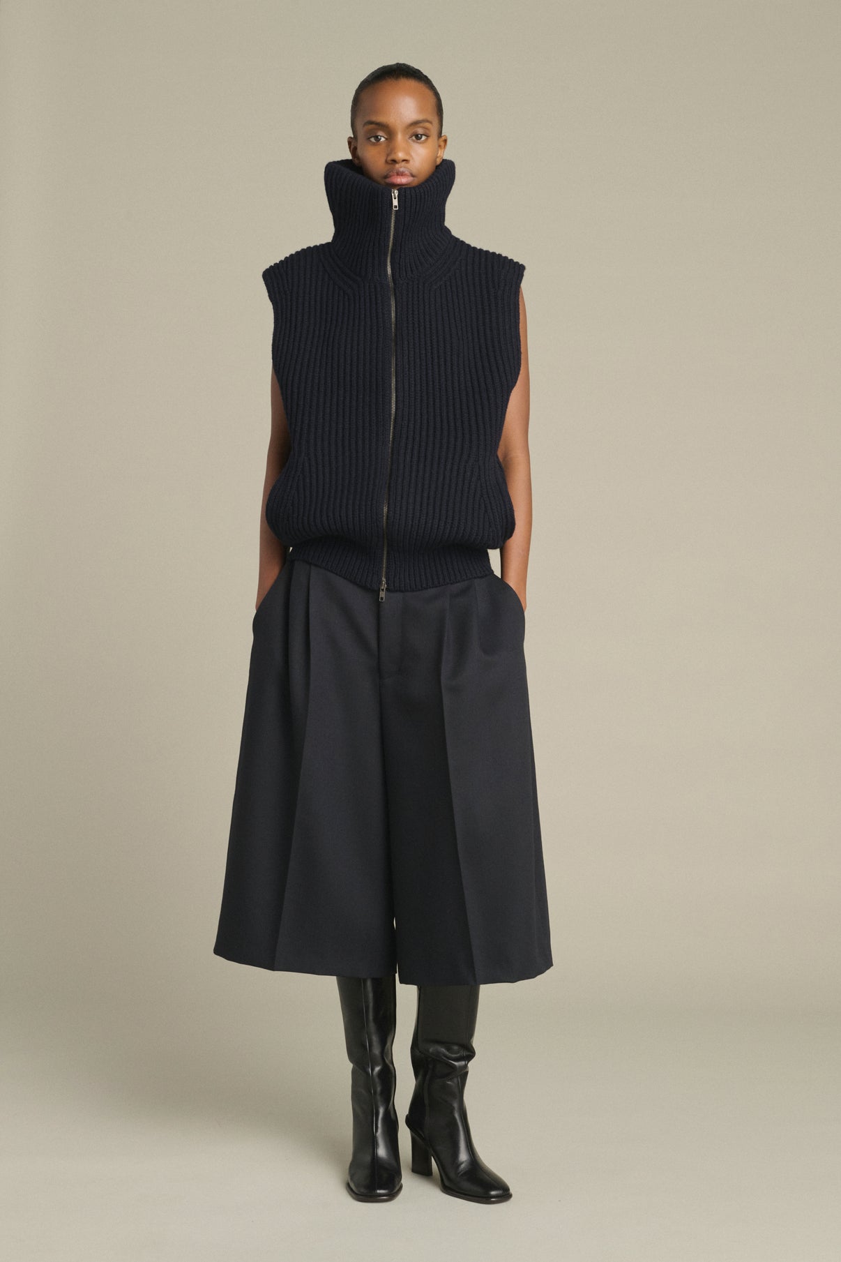 Veste Kristen - Navy - Laine Mérinos - Femme vue 1