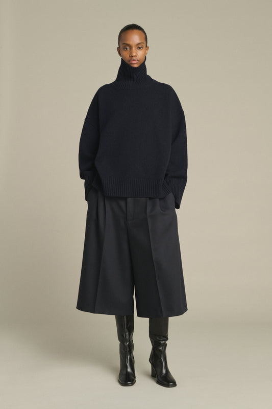 Pullover William - Navy - Merinowolle - Damen