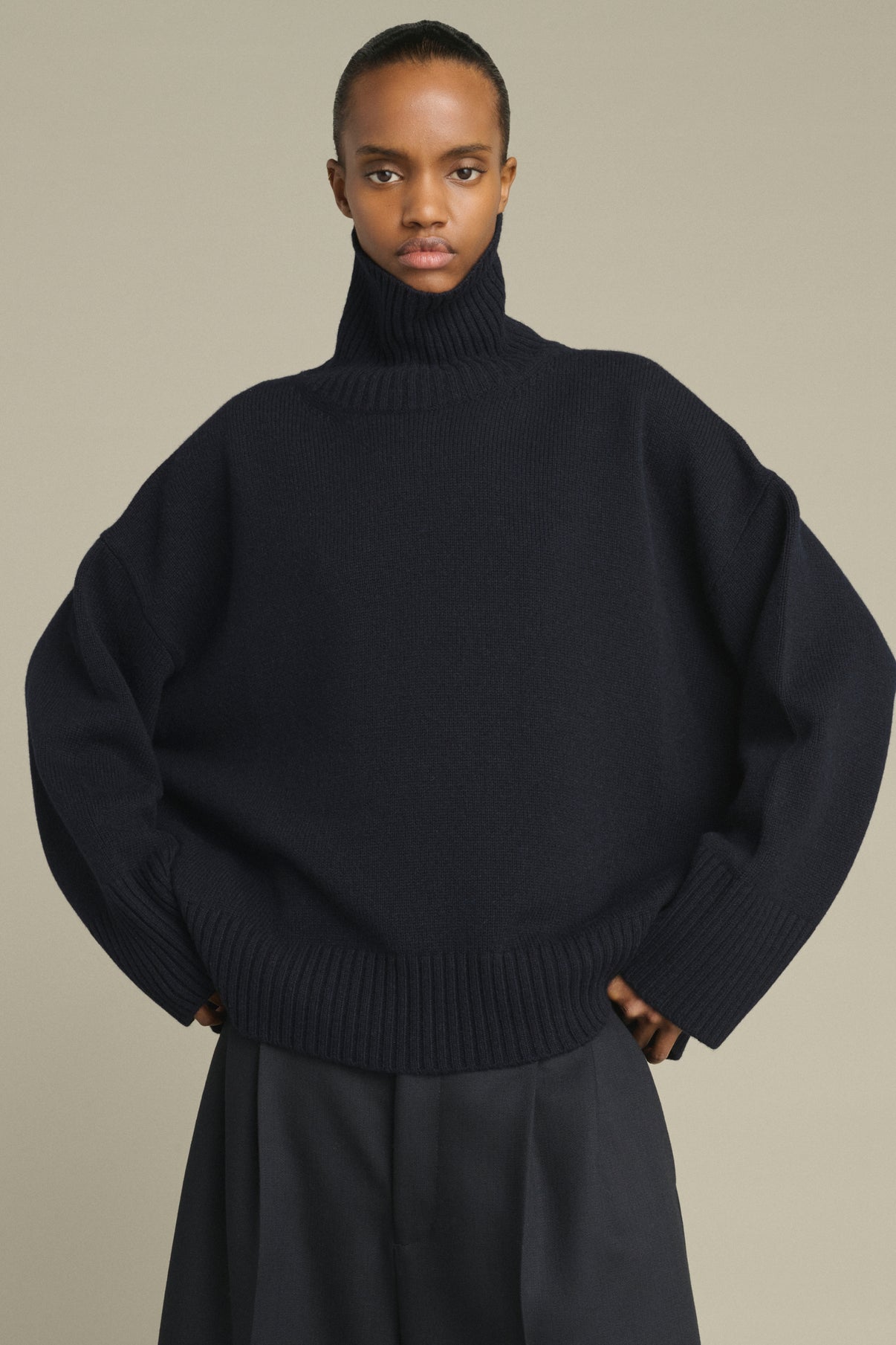 Pullover William - Navy - Merinowolle - Damen vue 3