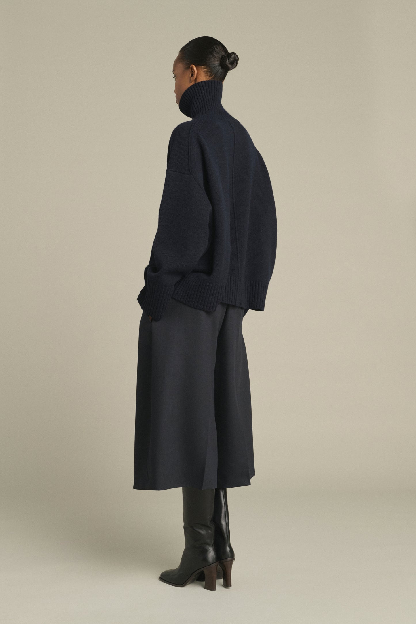 Pullover William - Navy - Merinowolle - Damen