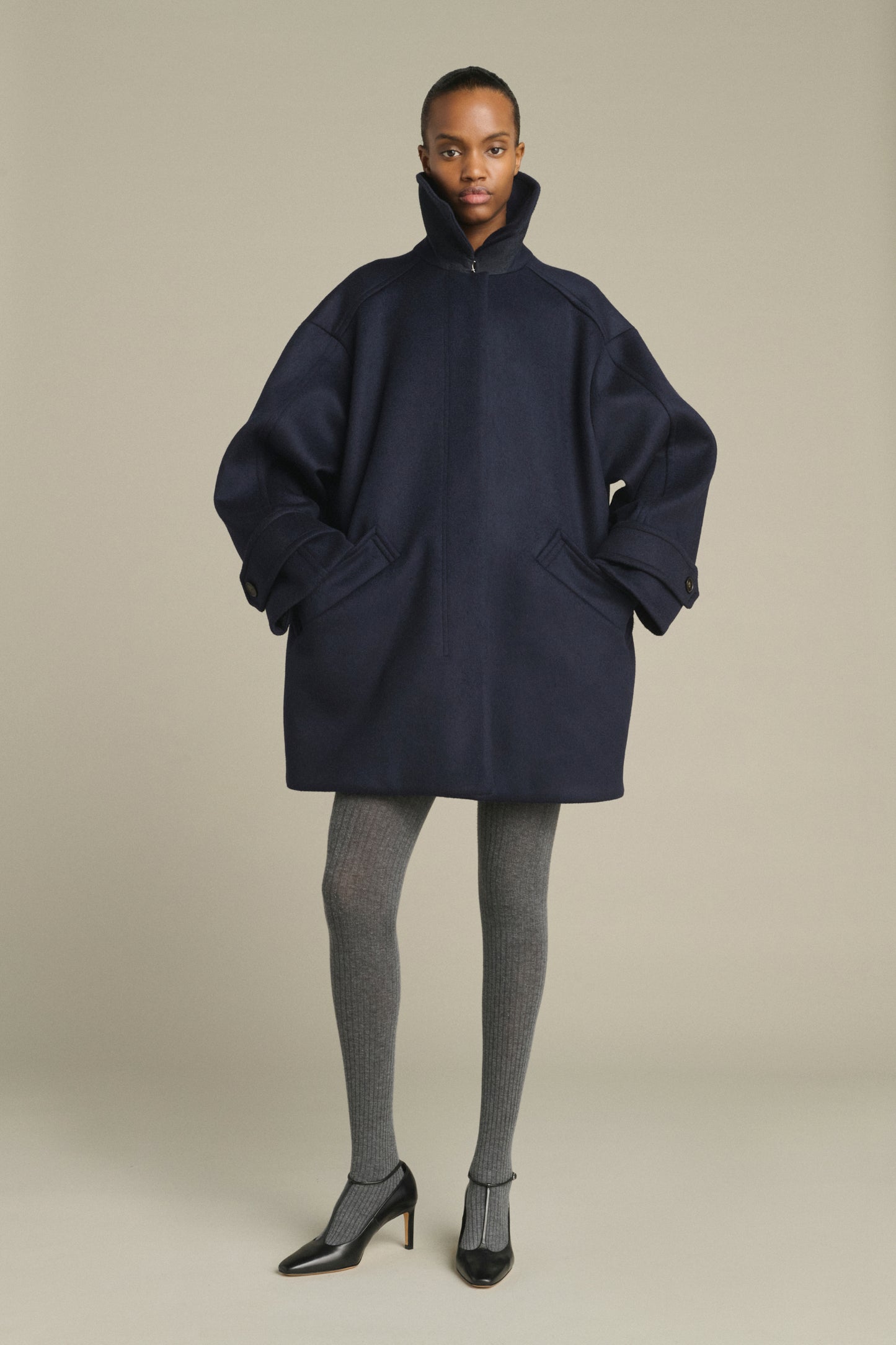 Mantel Kasper – Dark Navy – Wolle – Damen