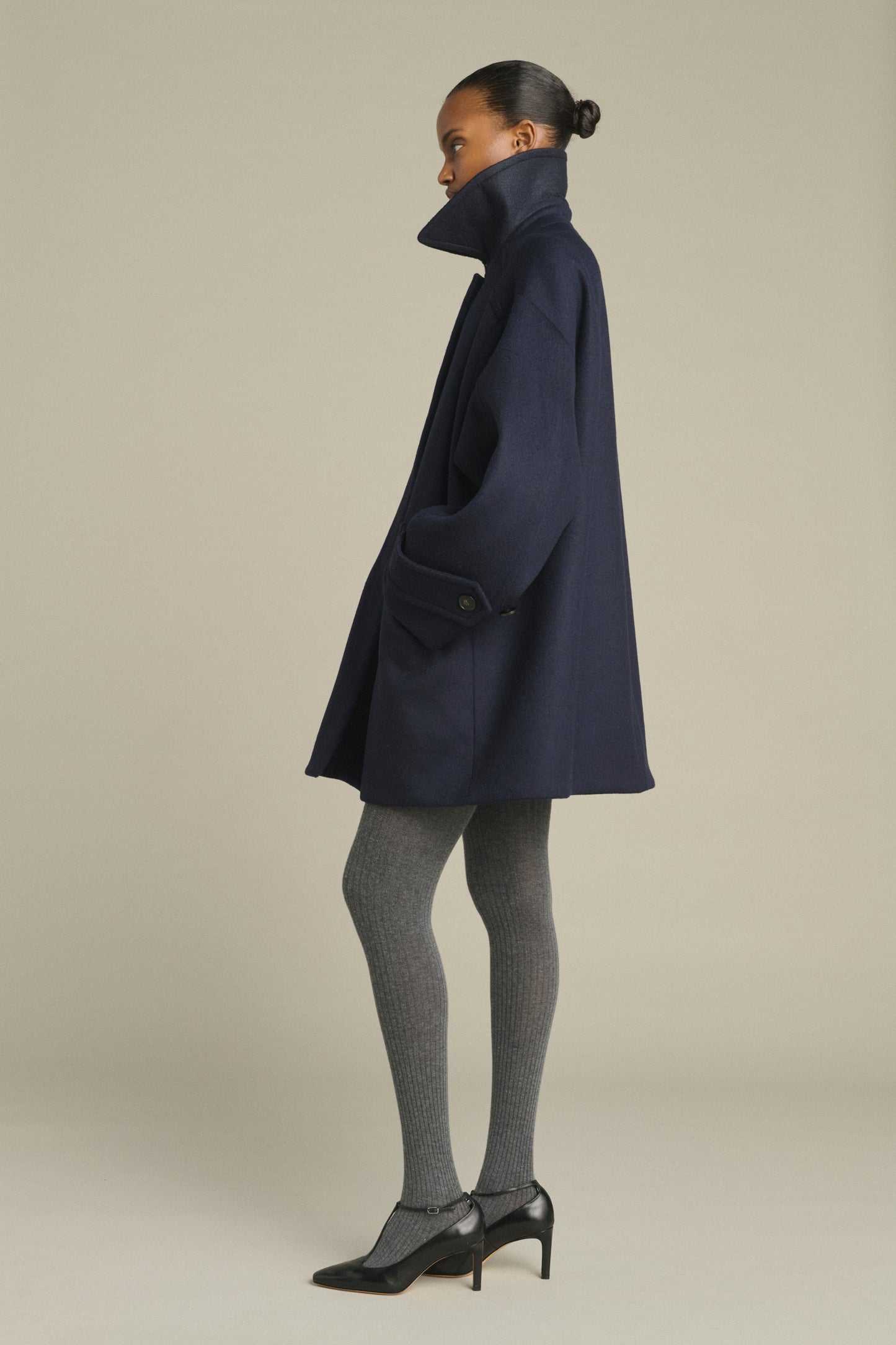 Mantel Kasper – Dark Navy – Wolle – Damen