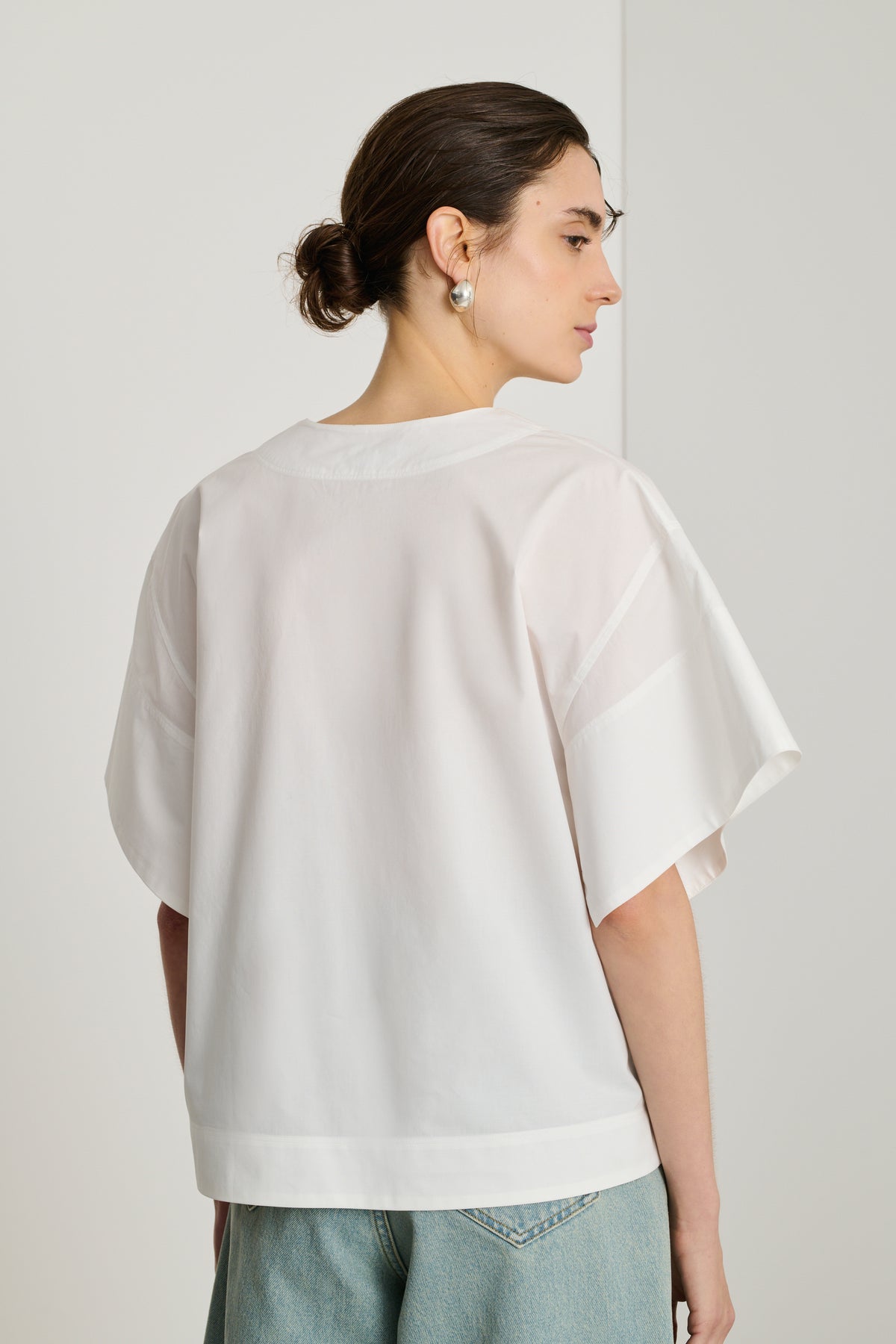 Bluse Eager - Gebrochenes Weiß - Baumwolle - Damen vue 4