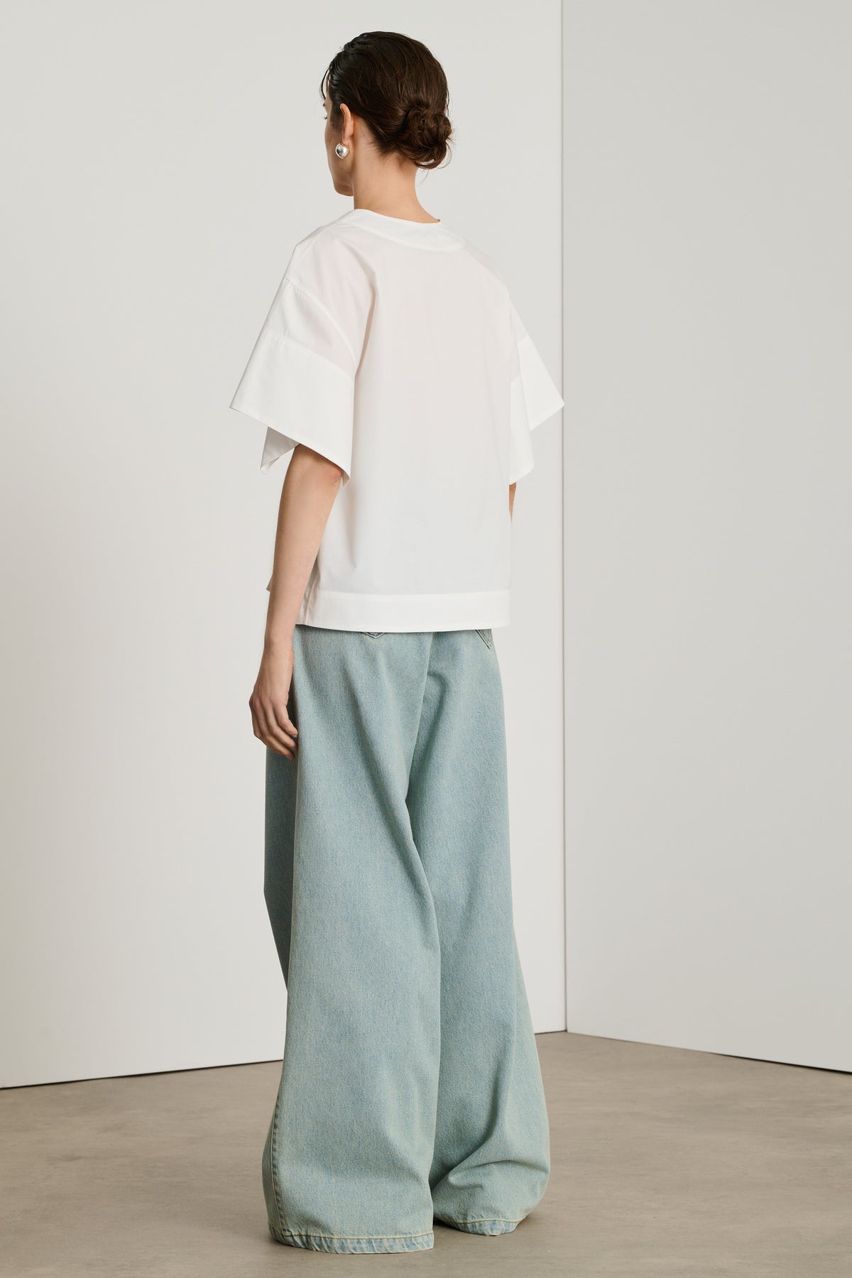Bluse Eager - Gebrochenes Weiß - Baumwolle - Damen