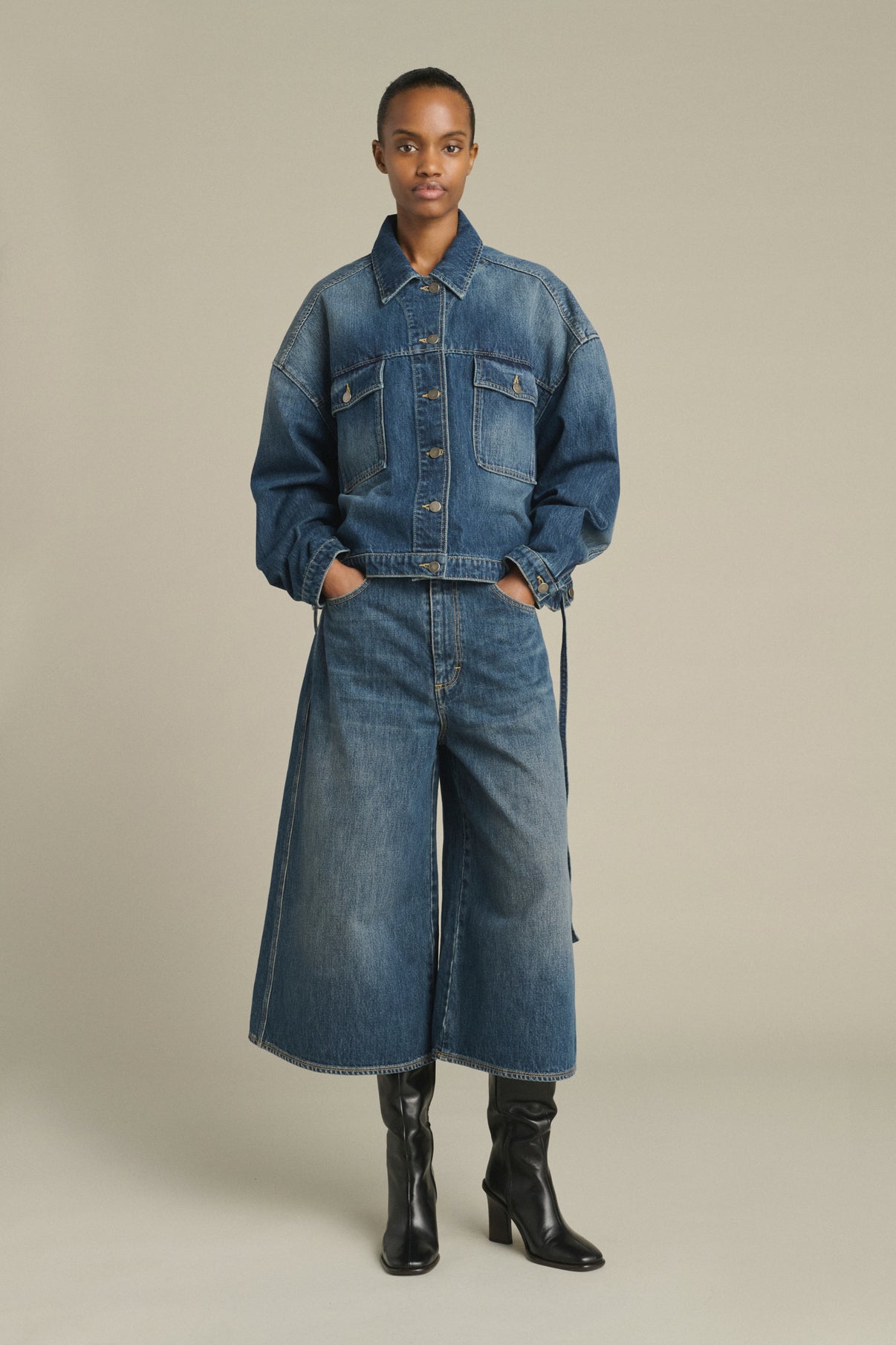 Veste Lys - Denim Bleu Délavé - Coton - Femme vue 4