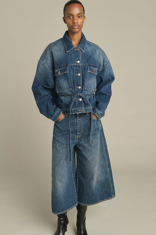 Veste Lys - Denim Bleu Délavé - Coton - Femme