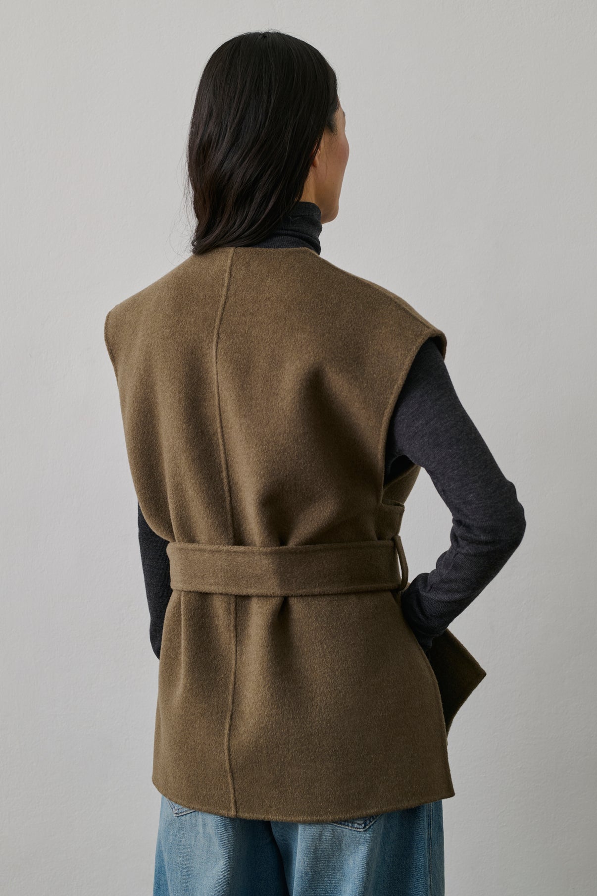 Blouson Evasion - Beige/Gris - Laine - Femme vue 3