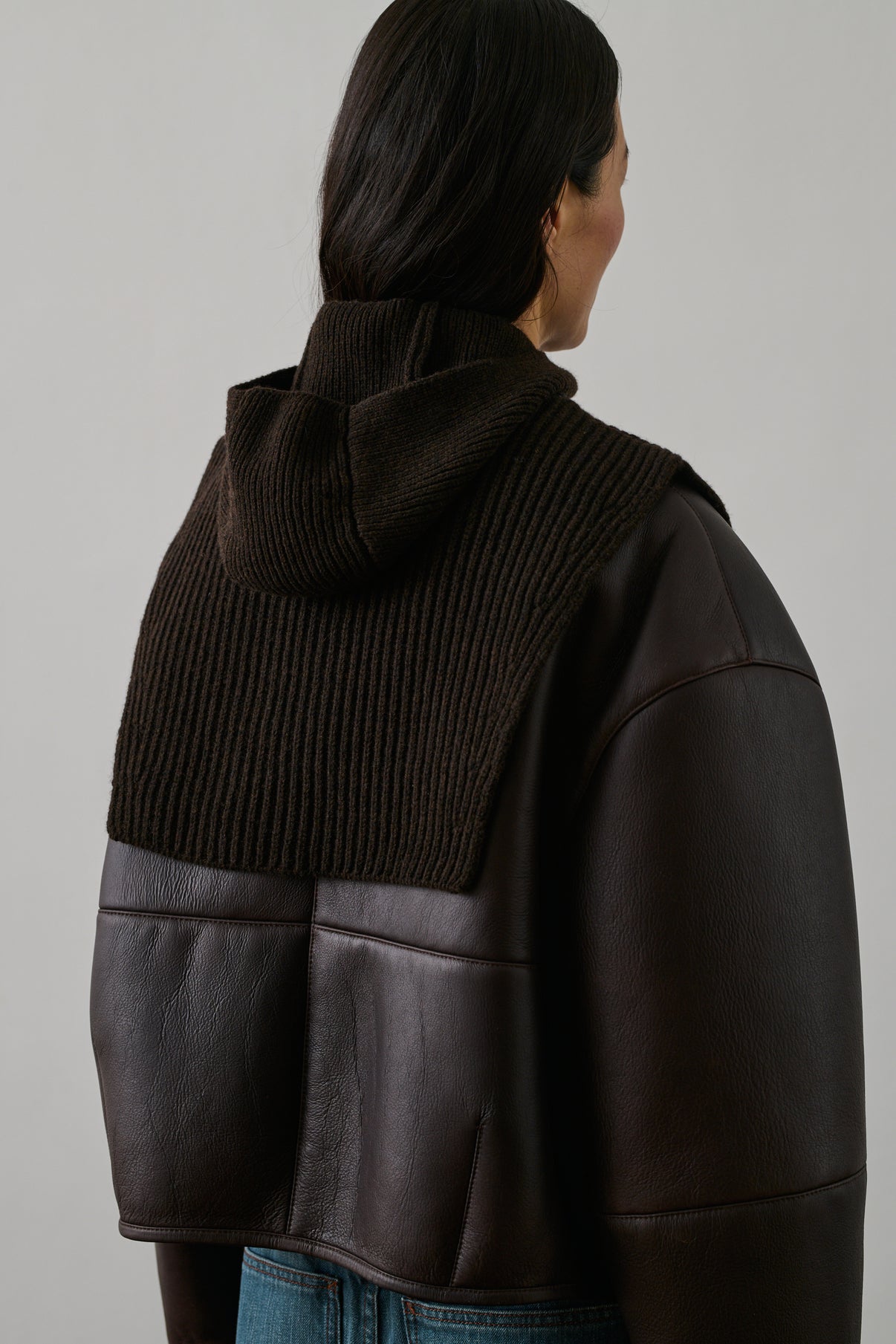 Cagoule Sud - Chocolat - Laine - Femme vue 3