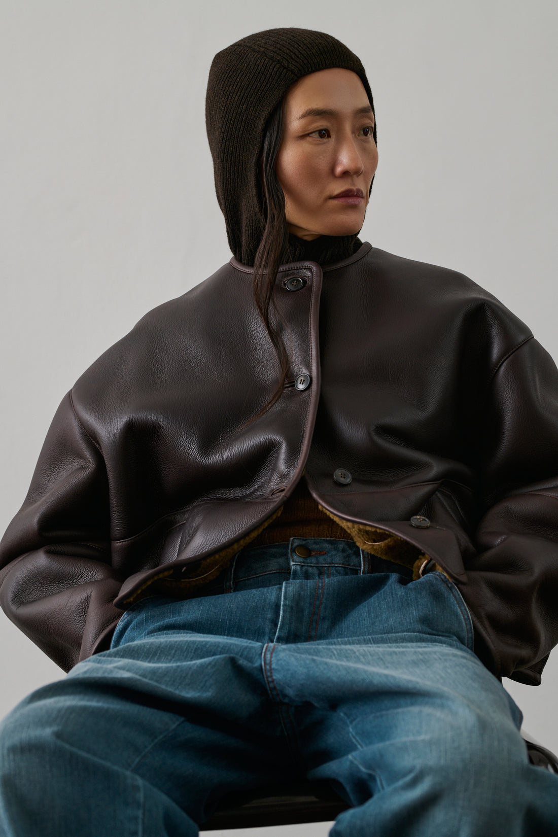 Cagoule Sud - Chocolat - Laine - Femme