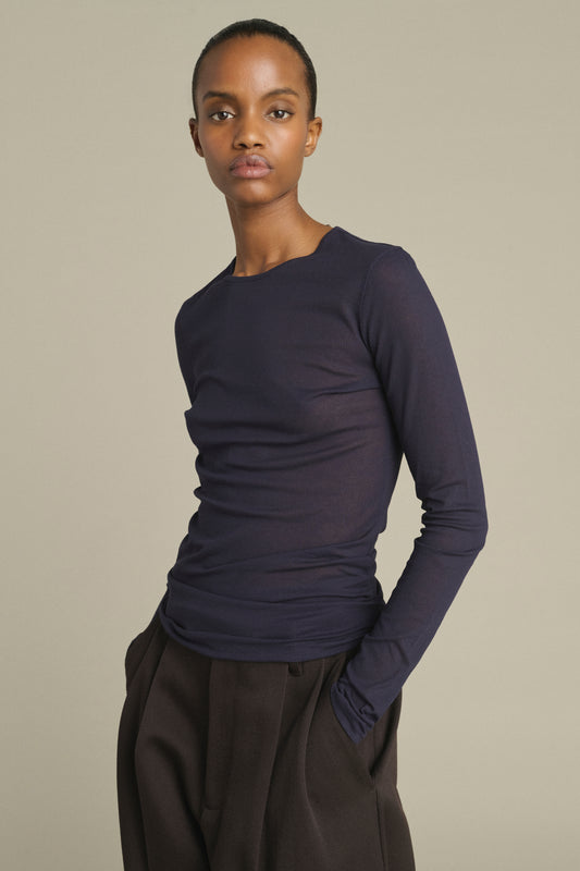 Tee-Shirt Jia - Violet Foncé - Coton - Femme