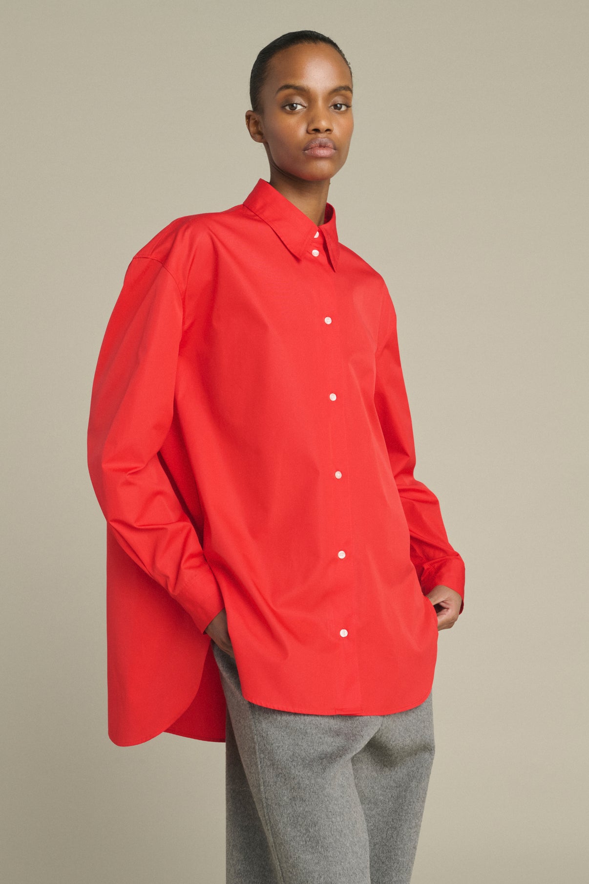 Chemise Grenade - Rouge - Coton - Femme vue 3