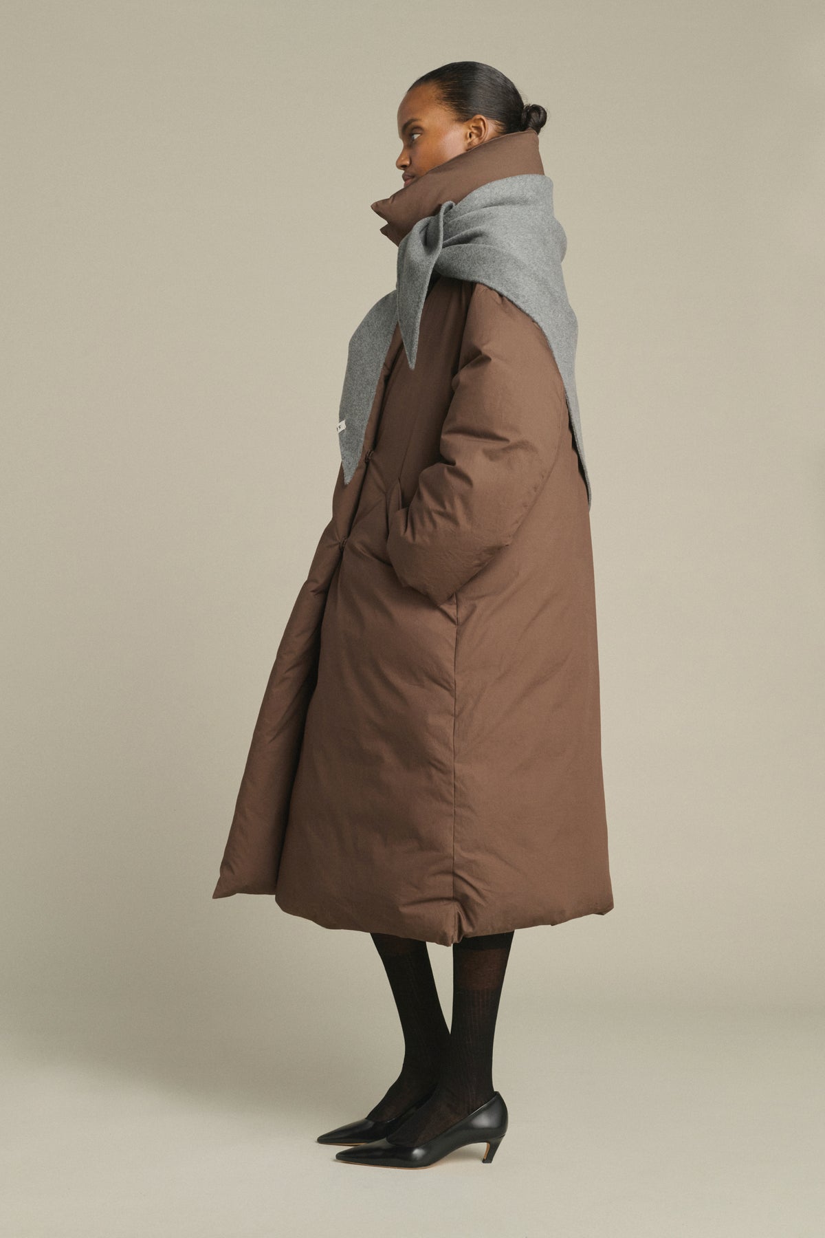 Cape Jamelia – Hellgrau – Wolle – Damen vue 2