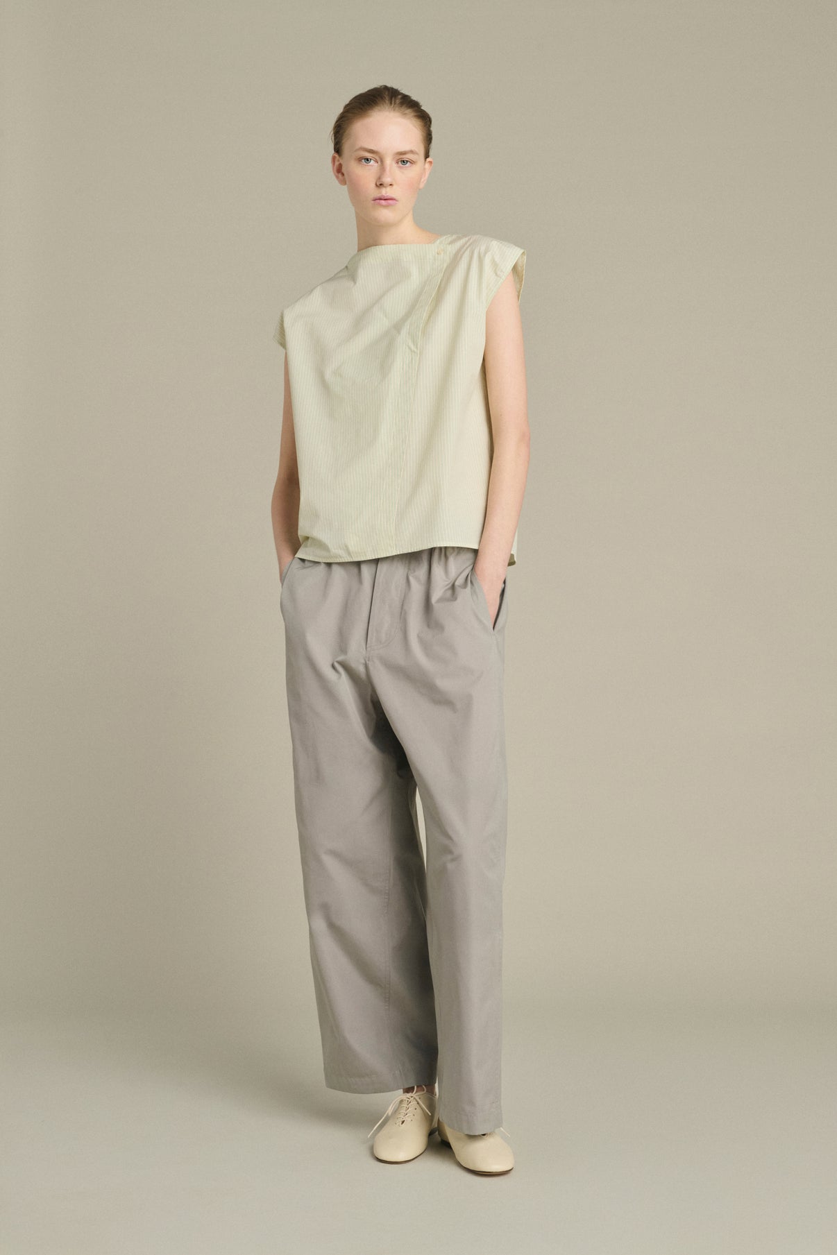 Bluse Lorena - Grün/Ecru - Baumwolle - Damen vue 3