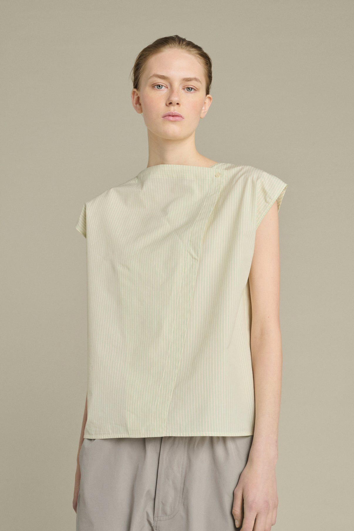 Bluse Lorena - Grün/Ecru - Baumwolle - Damen vue 1