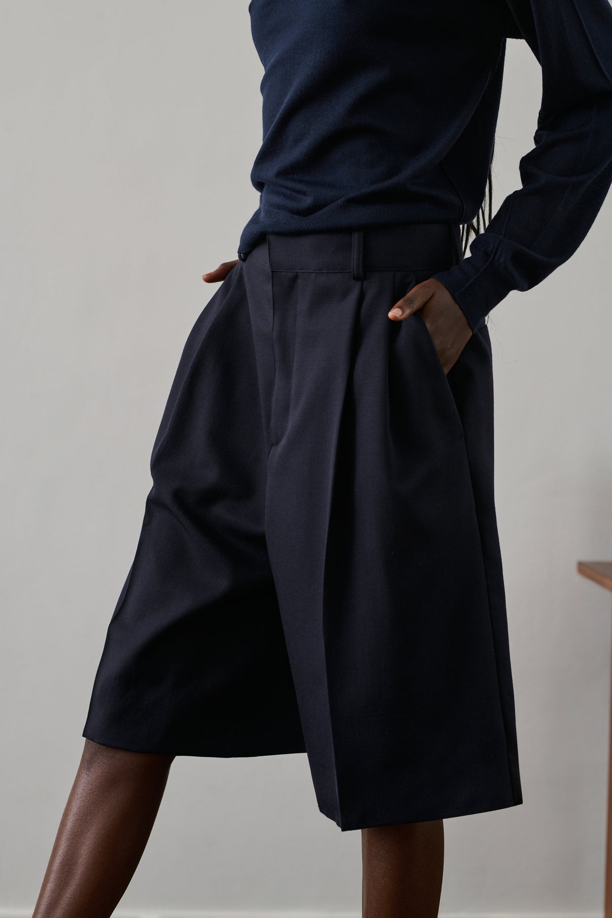 Bermuda Foster - Bleu Nuit - Laine - Femme vue 2