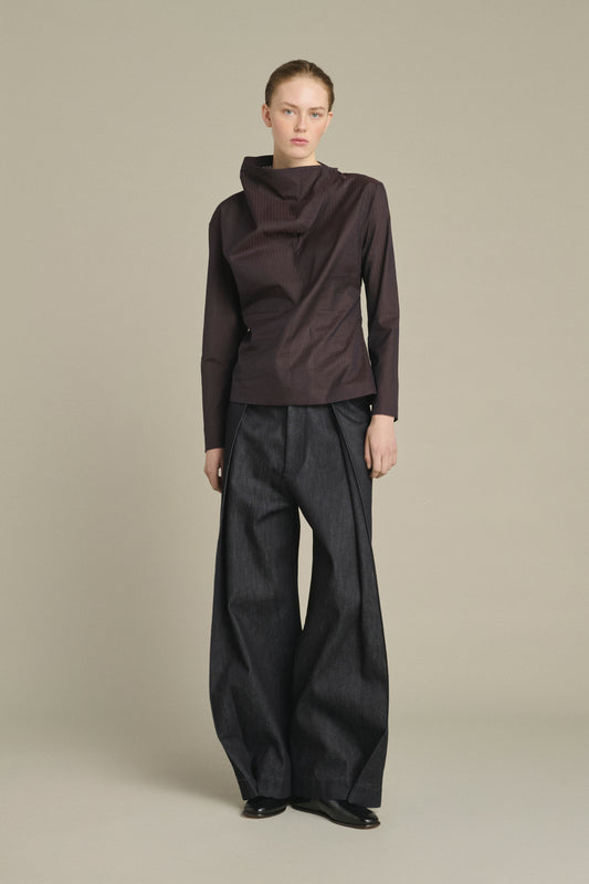 Bluse Lana - Feige/Braun - Baumwolle - Damen