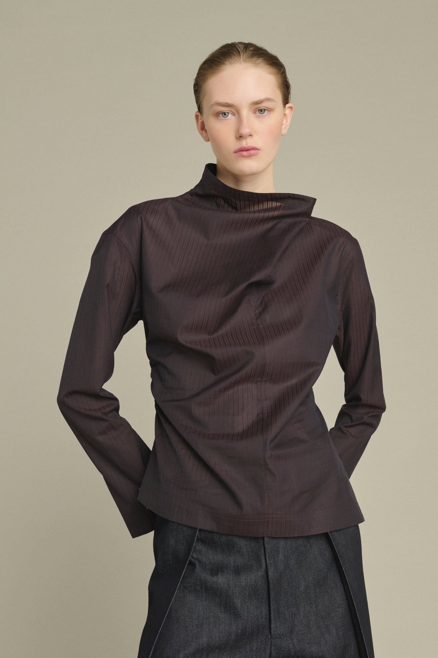 Blouse Lana - Figue/Marron - Coton - Femme