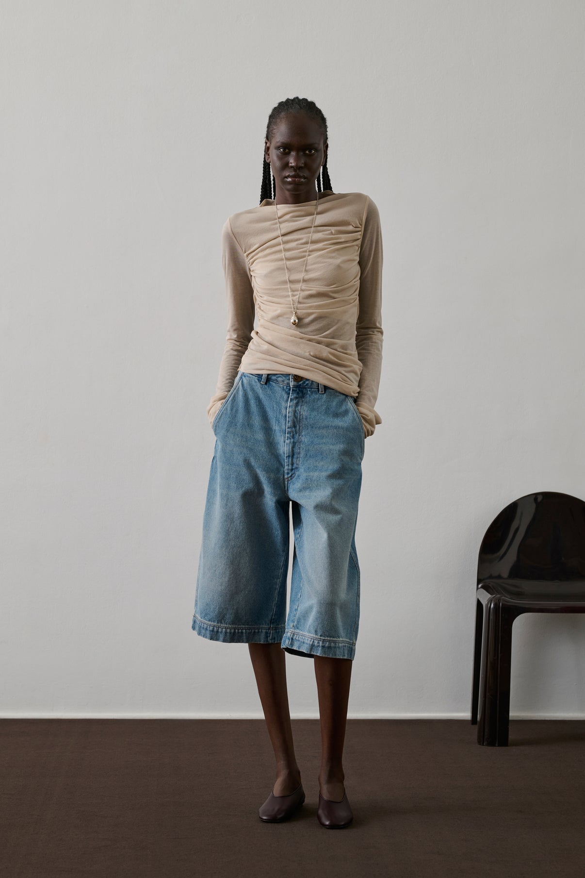 Bermuda Francis - Denim Bleu Délavé - Coton - Femme vue 2