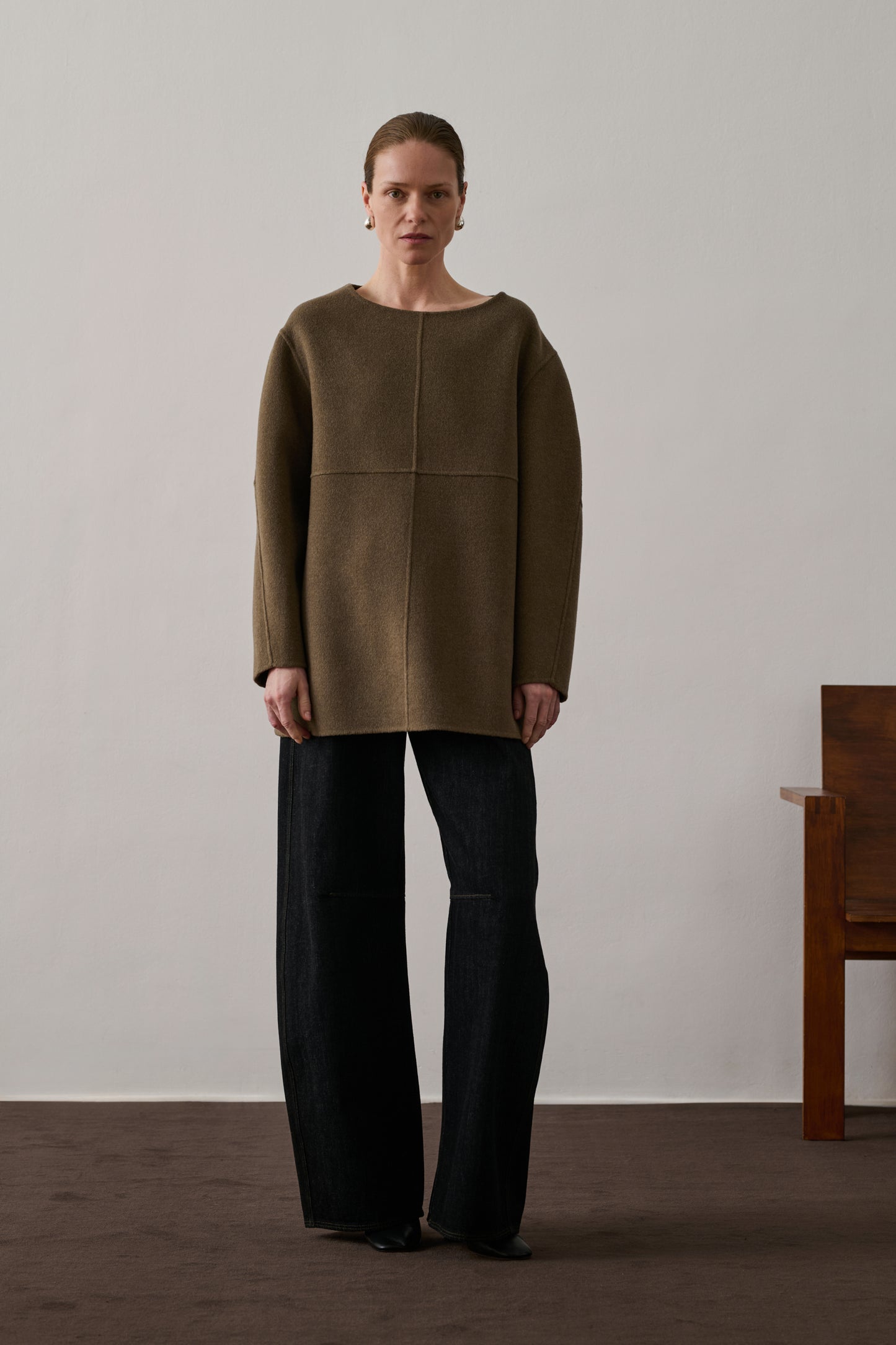 Pull Valerianne - Beige/Gris - Laine - Femme