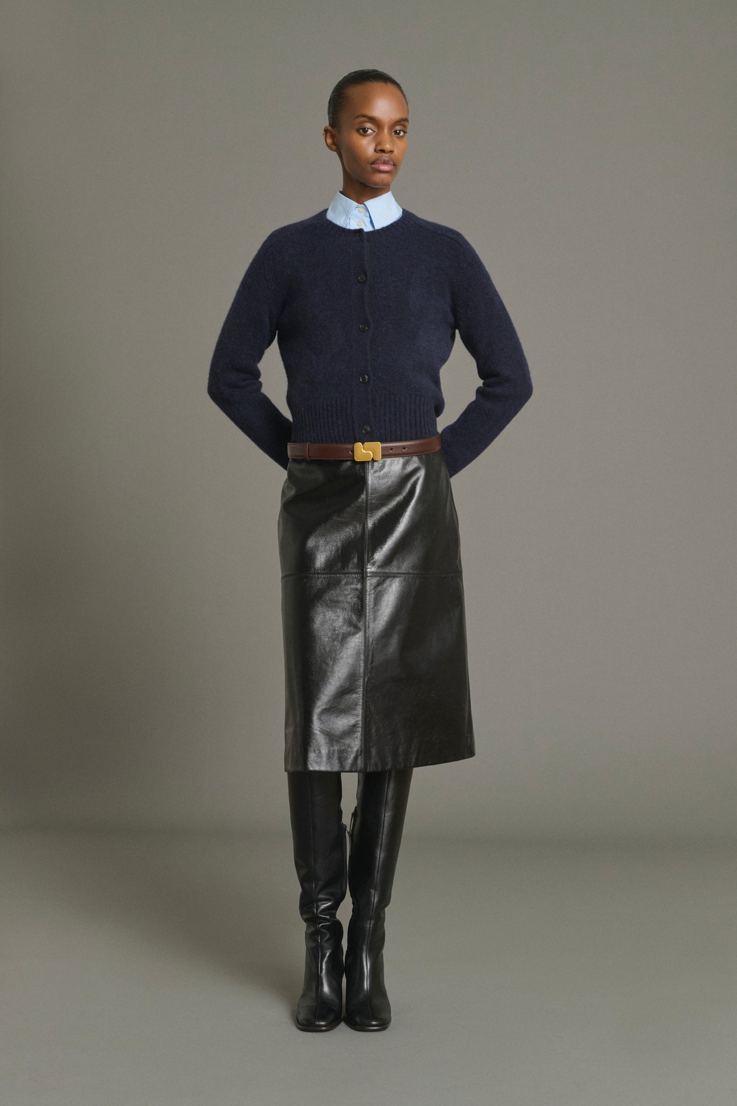 Cardigan Lyne - Navy - Laine - Femme
