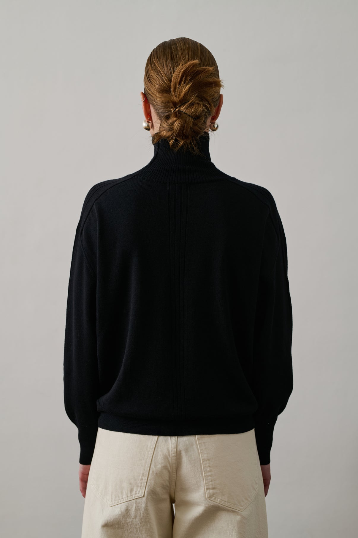 Pull Nord - Noir - Laine - Femme vue 4