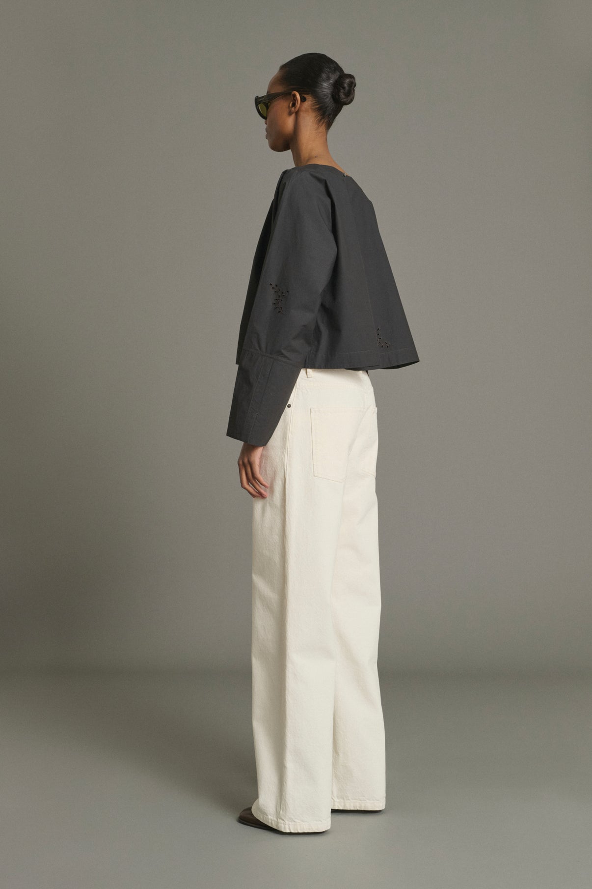 Bluse Hansel - Anthrazitgrau - Baumwolle - Damen vue 4