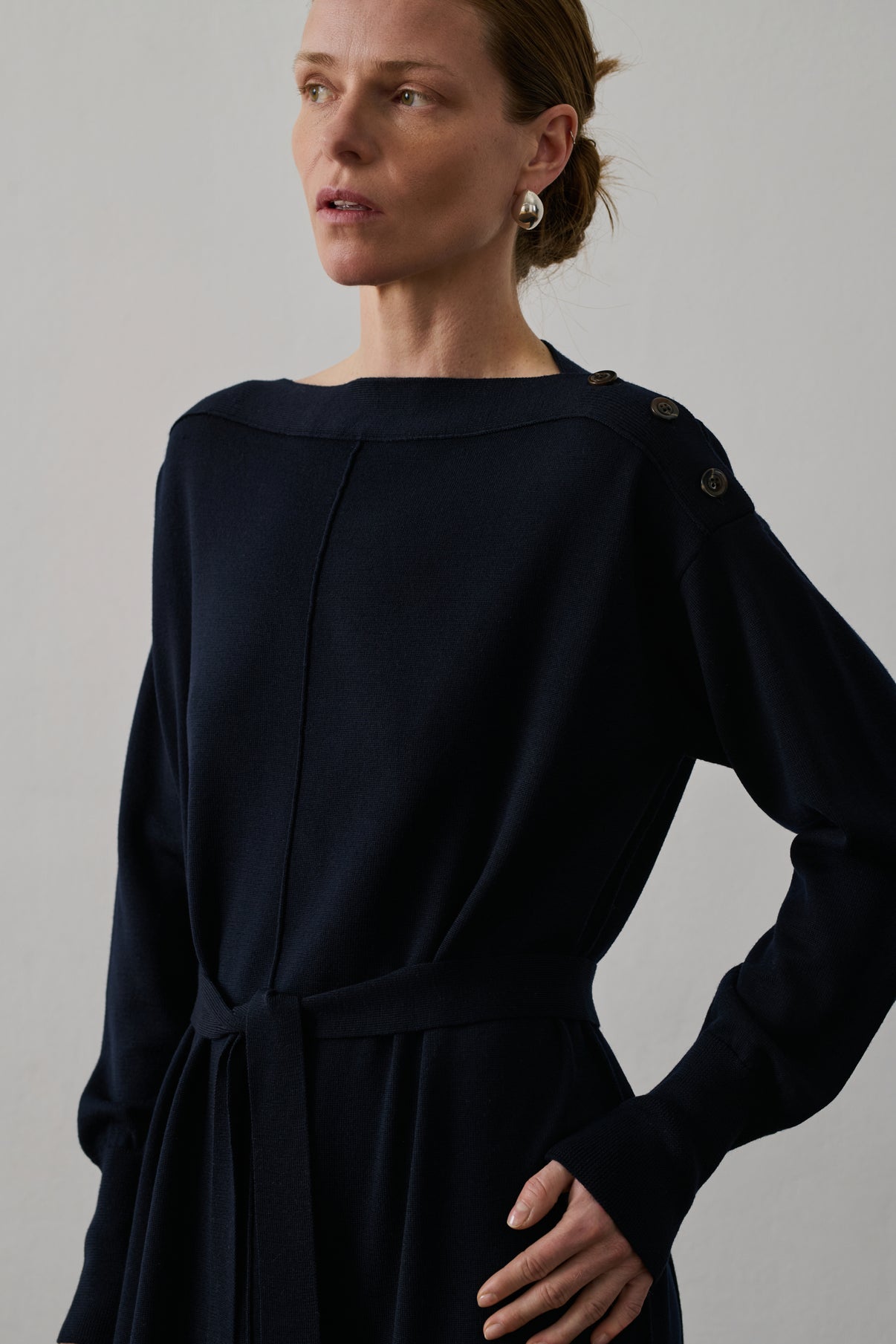 Robe Clea - Navy - Laine - Femme vue 2