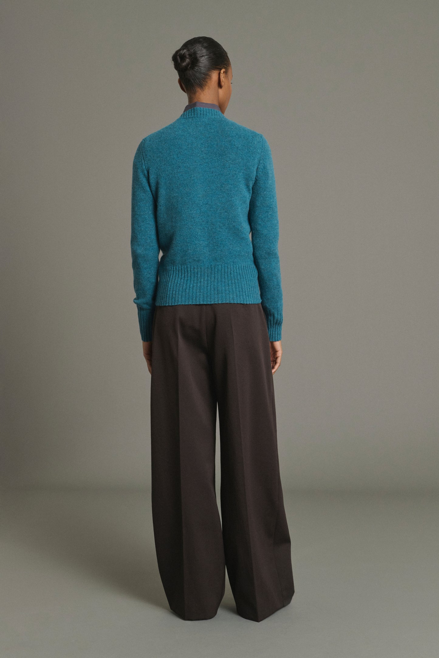 Cardigan Fugu - Persischblau - Merinowolle - Damen