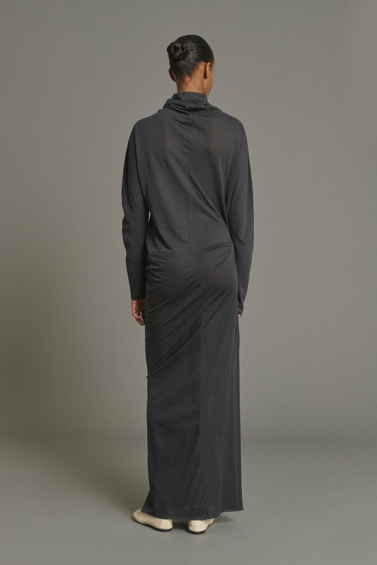 Robe Lola - Gris Anthracite - Coton - Femme vue 3