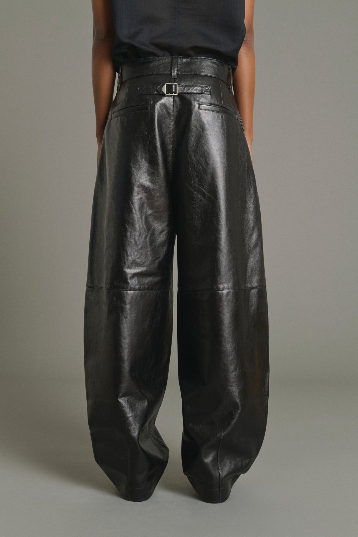 Hose Julien - Schwarz - Leder - Damen vue 4