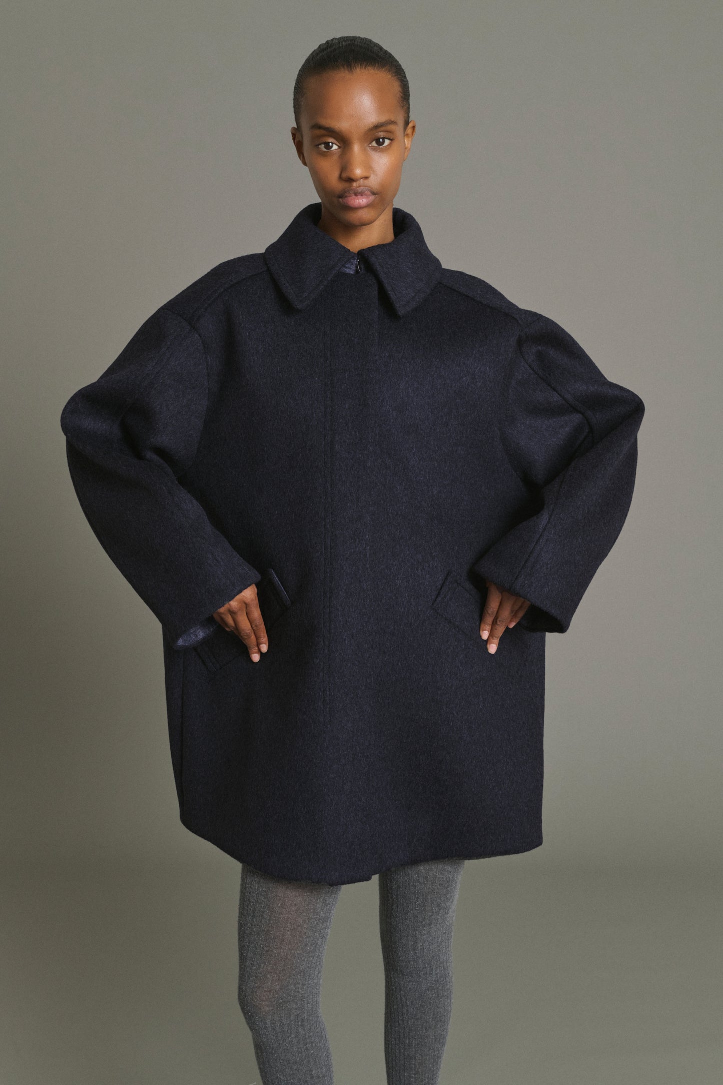 Mantel Kasper – Dark Navy – Wolle – Damen